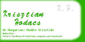 krisztian hodacs business card