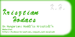 krisztian hodacs business card